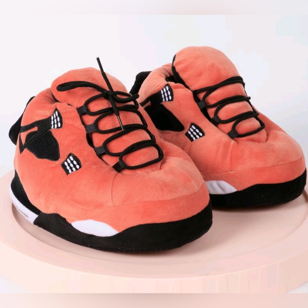 Orange Hi Top Sneaker Slippers